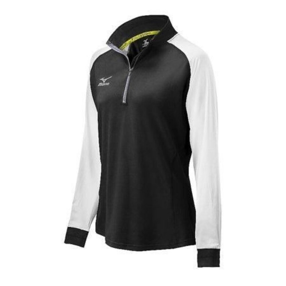 Mizuno Youth Girl M Elite 9 Prime 1/2 Zip Volleyball Jacket Size Medium Black